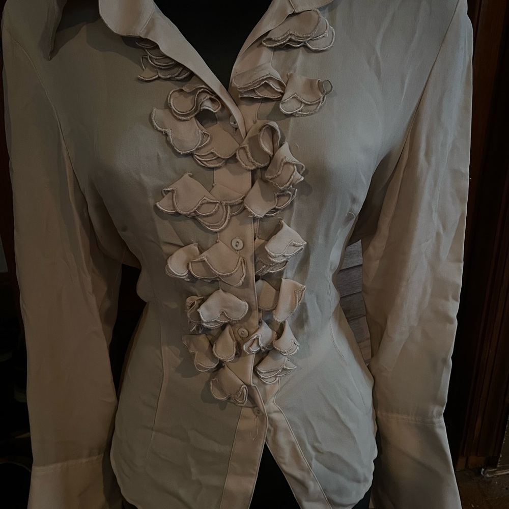 Tracy M Cream Silk Blouse